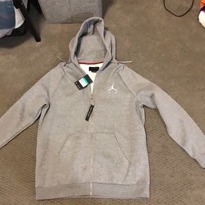 Jordan Jumpman Air Fleece Full-Zip Hoodie Grey XL